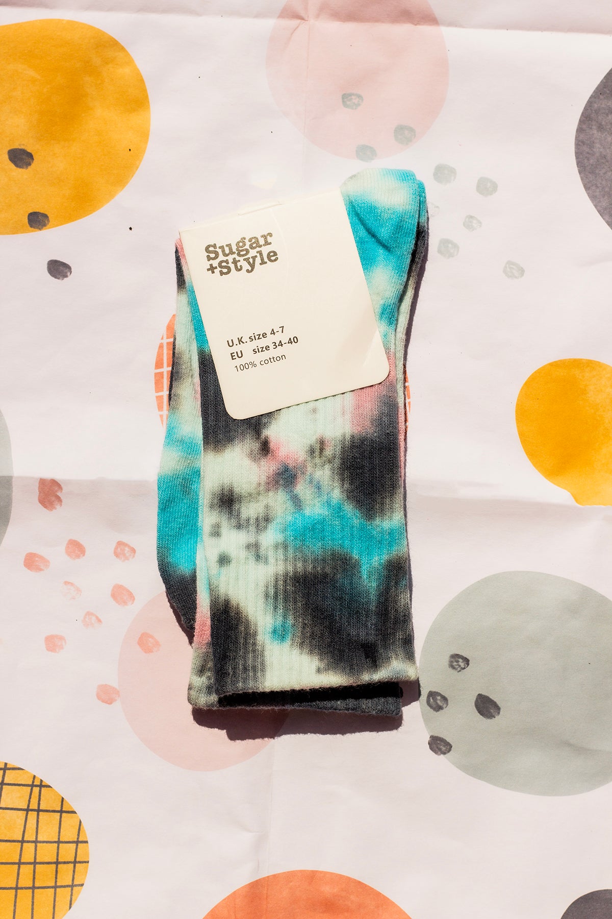 Tie Dye Ribbed Socks - Sugar + Style