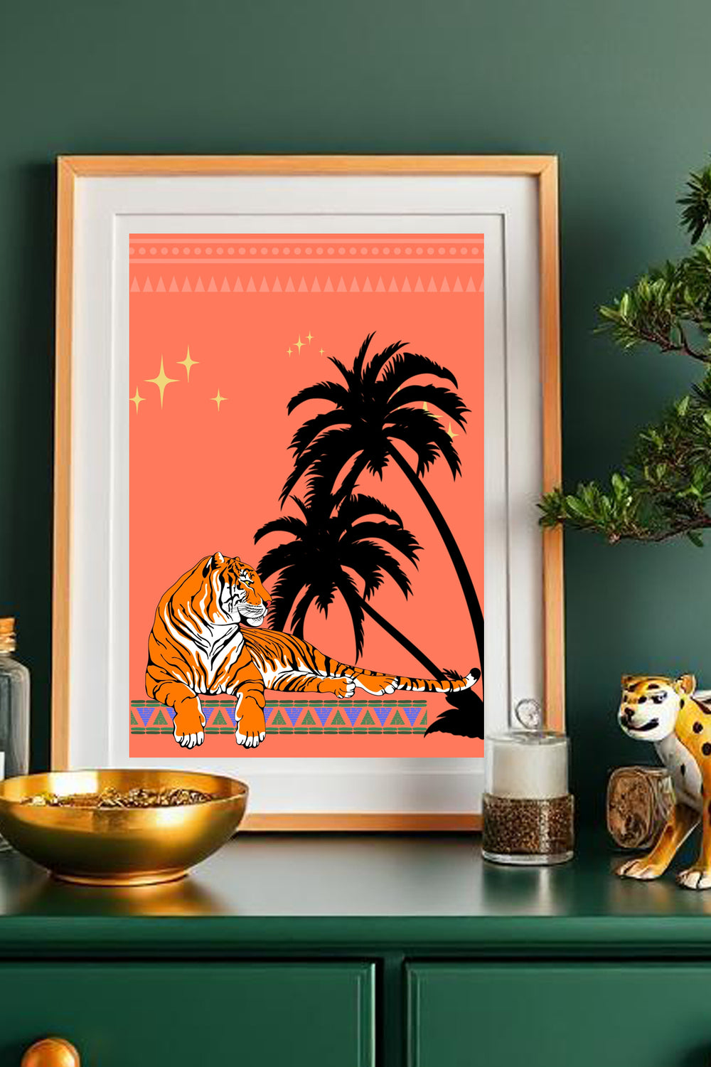 Tiger Palm Trees A4 Print - Sugar + Style
