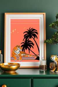 Tiger Palm Trees A4 Print - Sugar + Style