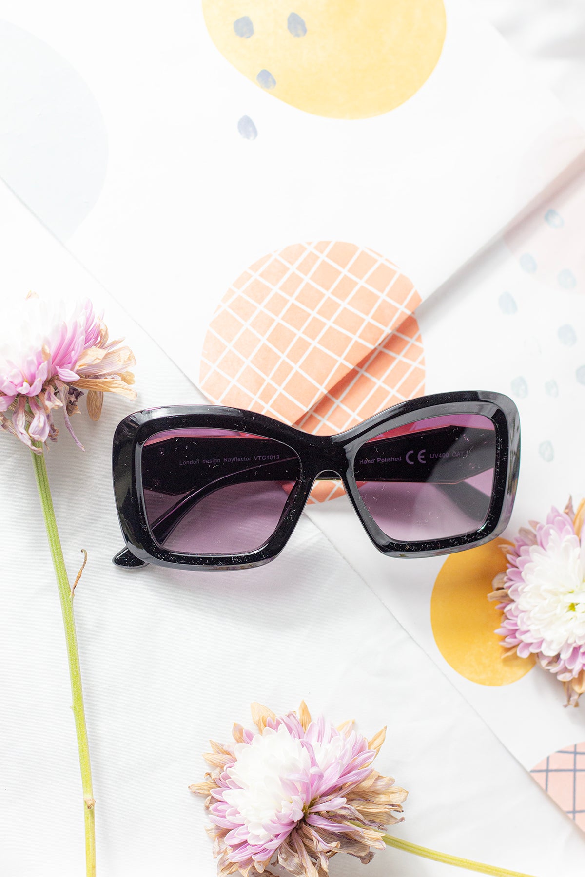 Oversized Chunky Cat Eye Angular Sunglasses - Sugar + Style