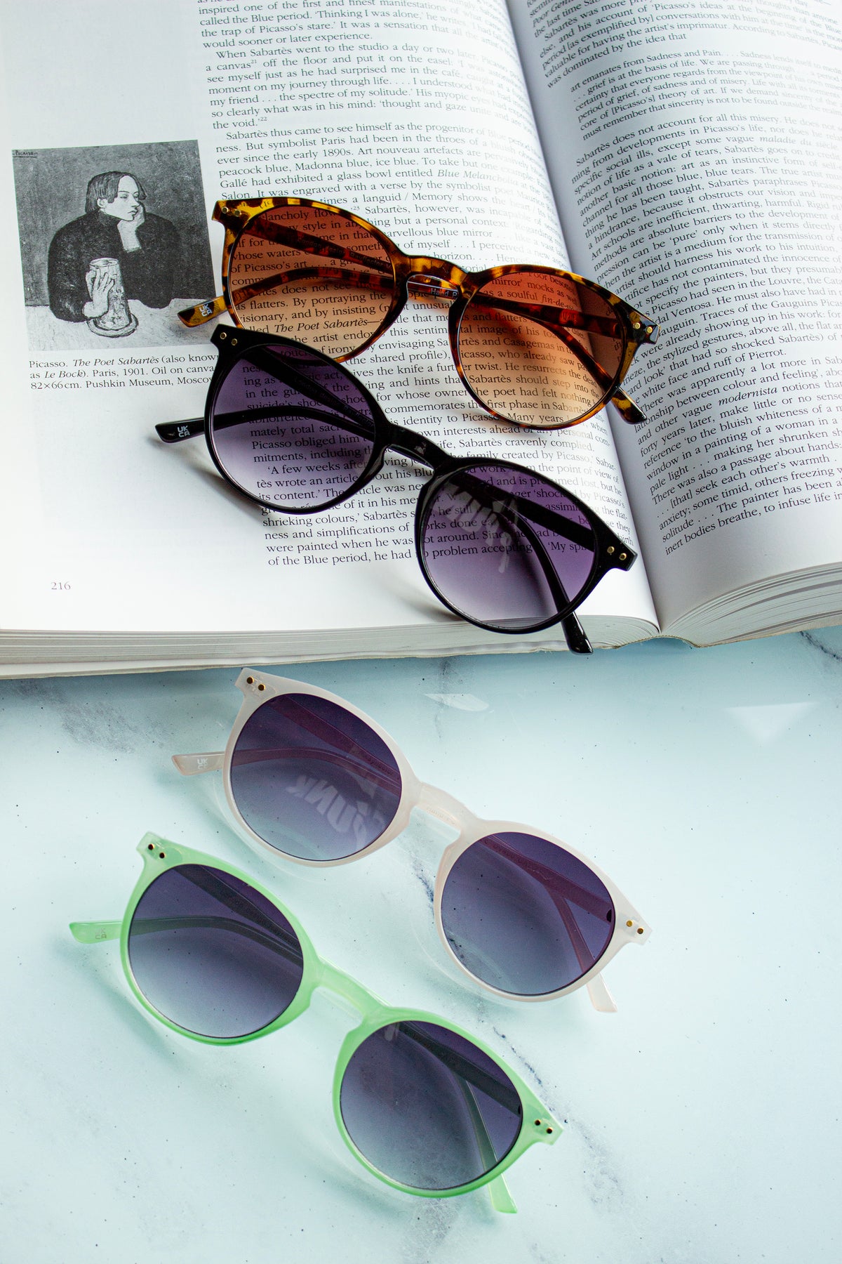 Thin Classic Round Retro Sunglasses - Sugar + Style