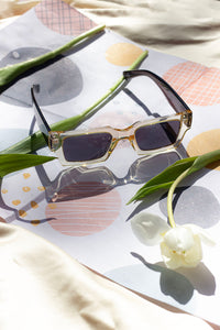 Thick Frame Mini Rectangle Sunglasses