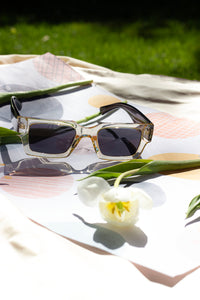 Thick Frame Mini Rectangle Sunglasses