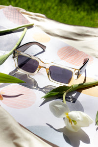 Thick Frame Mini Rectangle Sunglasses