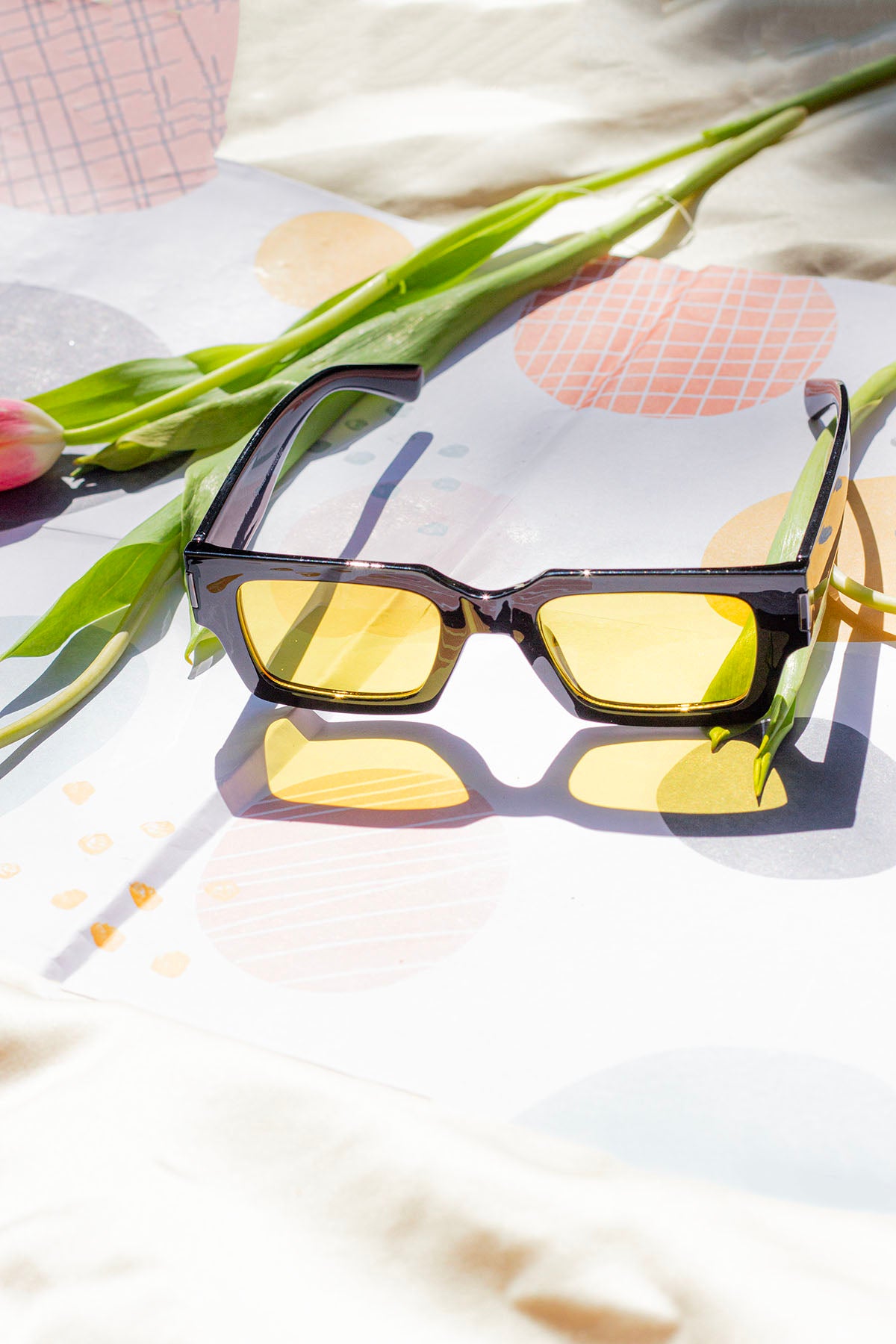 Thick Frame Mini Rectangle Sunglasses - Sugar + Style