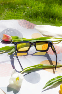 Thick Frame Mini Rectangle Sunglasses - Sugar + Style