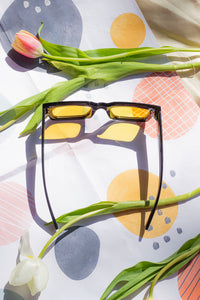 Thick Frame Mini Rectangle Sunglasses - Sugar + Style