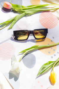 Thick Frame Mini Rectangle Sunglasses - Sugar + Style