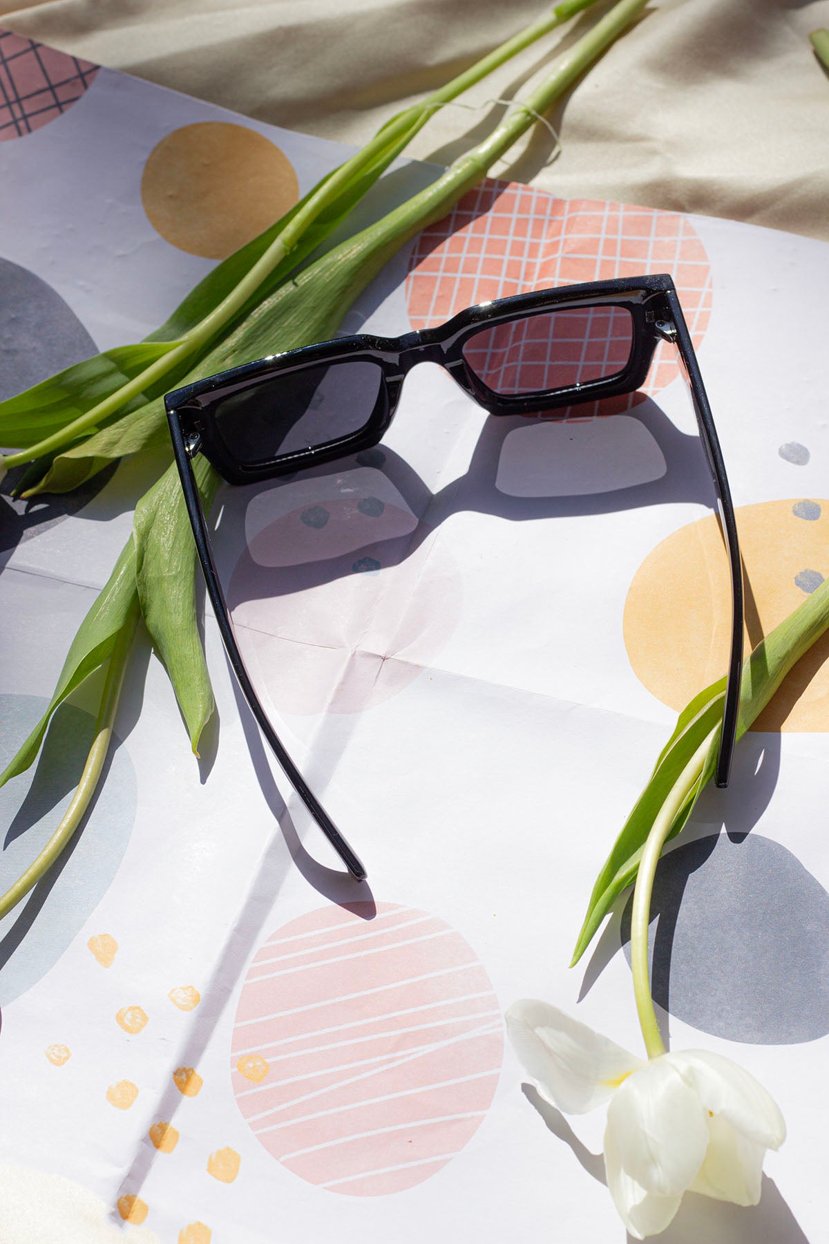 Thick Frame Mini Rectangle Sunglasses