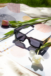 Thick Frame Mini Rectangle Sunglasses