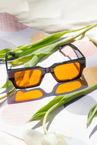 Thick Frame Mini Rectangle Sunglasses