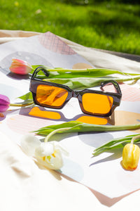 Thick Frame Mini Rectangle Sunglasses