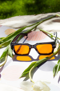 Thick Frame Mini Rectangle Sunglasses