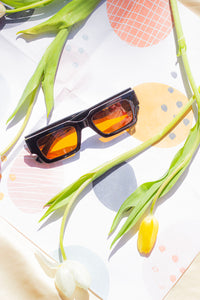 Thick Frame Mini Rectangle Sunglasses