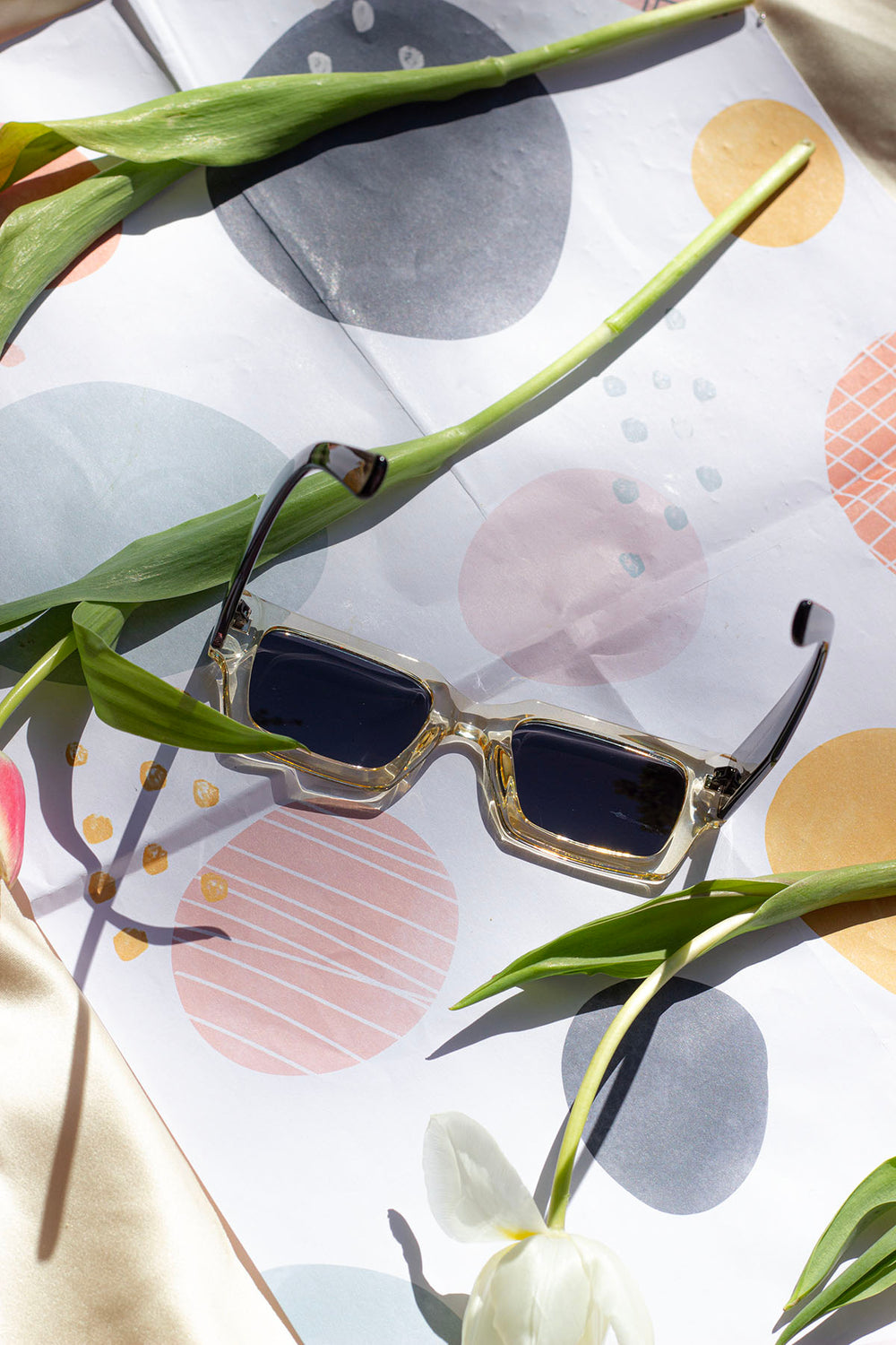 Thick Frame Mini Rectangle Sunglasses - Sugar + Style