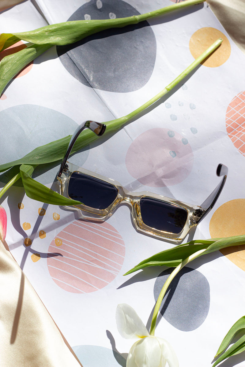 Thick Frame Mini Rectangle Sunglasses