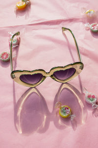 Chunky Oversized Heart Sunglasses - Sugar + Style