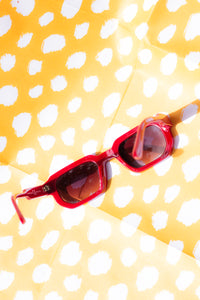 Rectangle Tube Frame Sunglasses - Sugar + Style