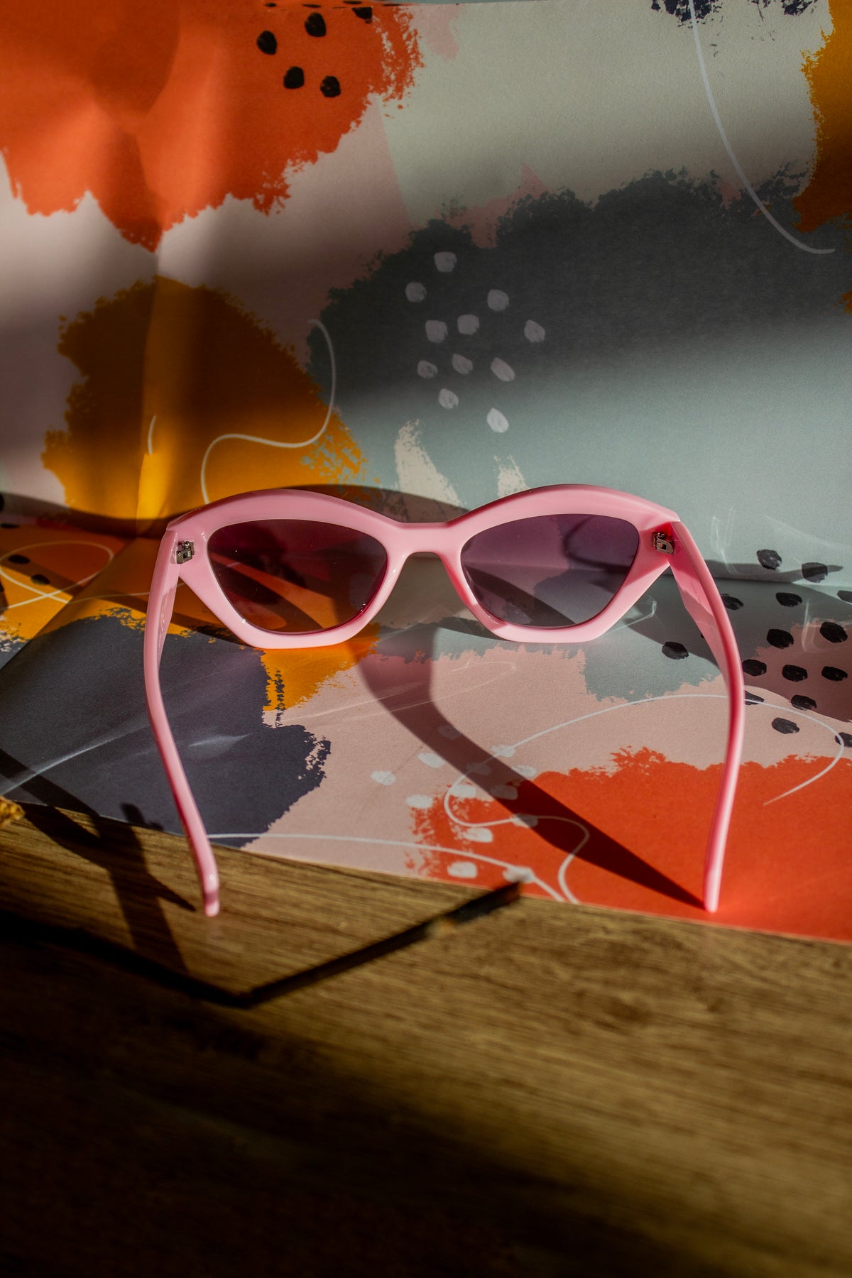 Angled Polygon Thick Frame Sunglasses - Sugar + Style