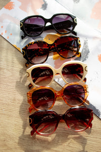 Circle Arm Detail Oversize Sunglasses - Sugar + Style