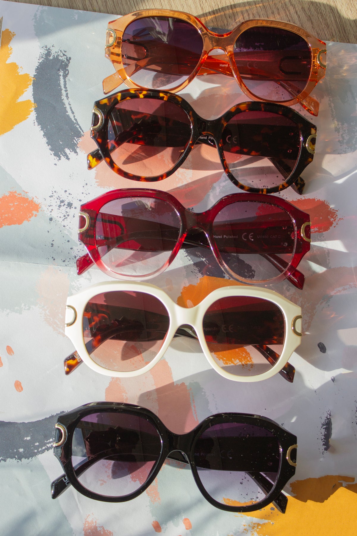 Circle Arm Detail Oversize Sunglasses - Sugar + Style