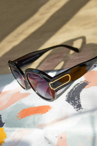 Circle Arm Detail Oversize Sunglasses - Sugar + Style