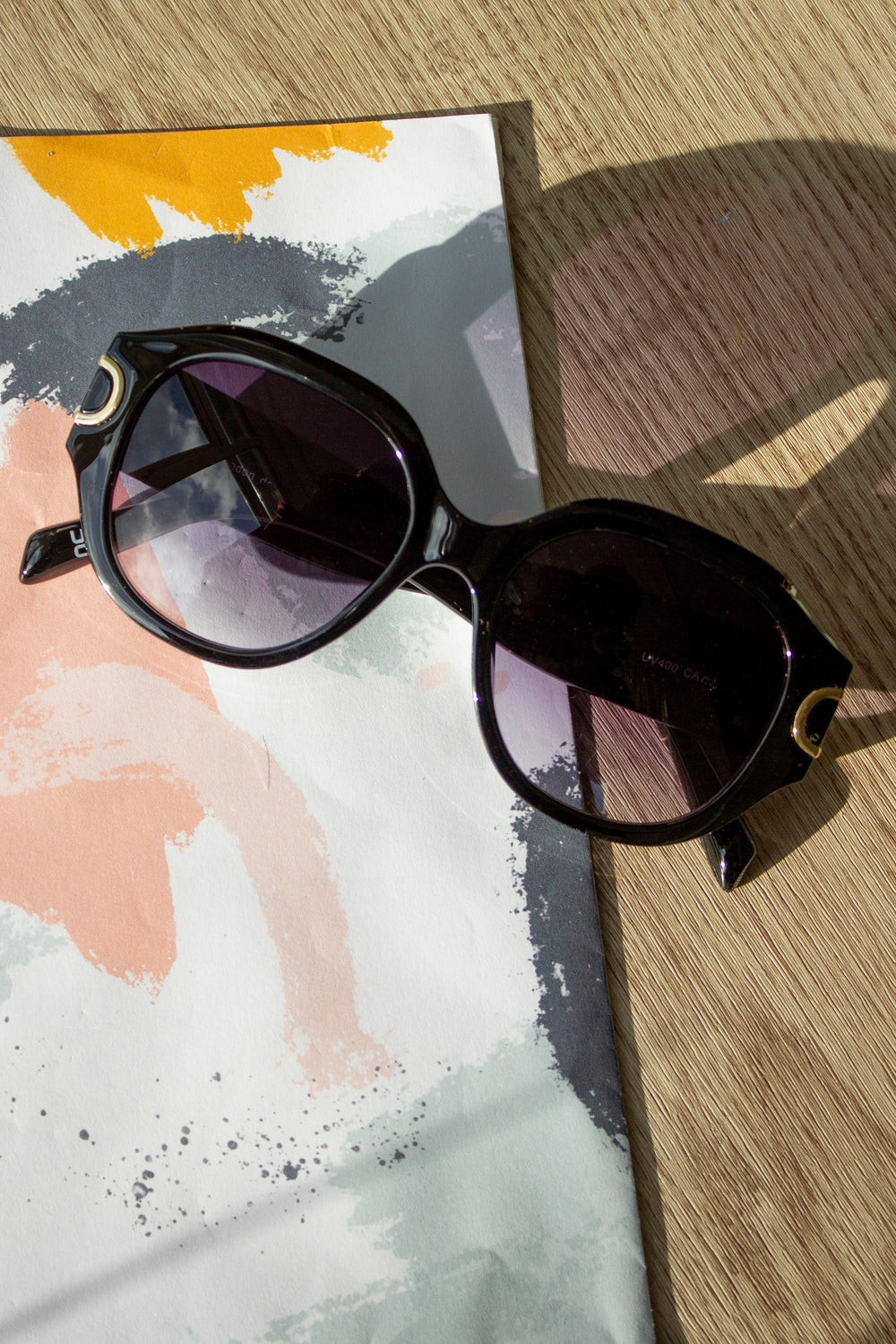 Circle Arm Detail Oversize Sunglasses - Sugar + Style