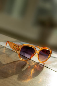 Circle Arm Detail Oversize Sunglasses - Sugar + Style