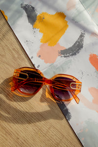 Circle Arm Detail Oversize Sunglasses - Sugar + Style