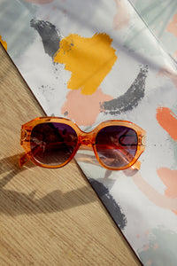 Circle Arm Detail Oversize Sunglasses - Sugar + Style