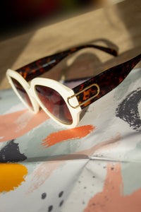 Circle Arm Detail Oversize Sunglasses - Sugar + Style