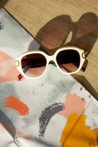 Circle Arm Detail Oversize Sunglasses - Sugar + Style