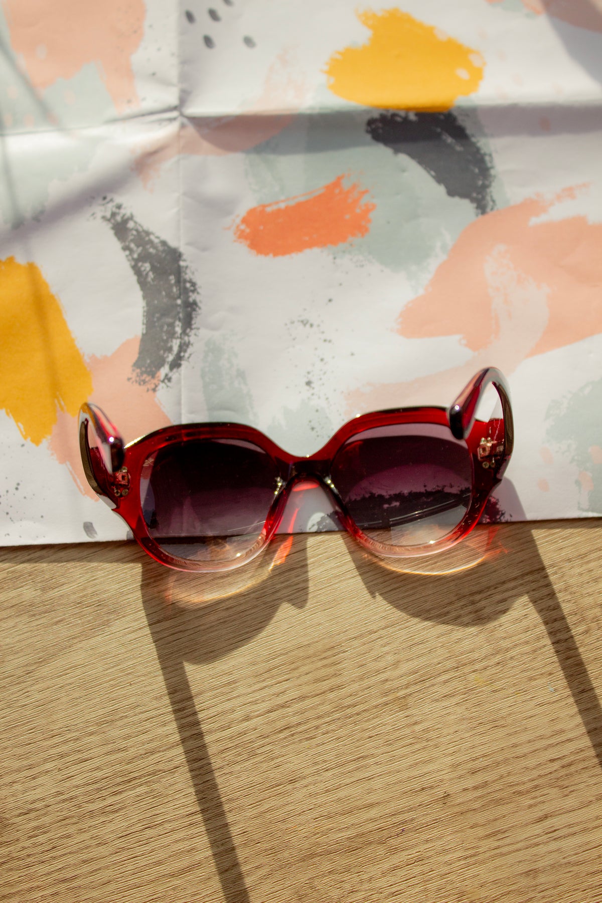 Circle Arm Detail Oversize Sunglasses - Sugar + Style