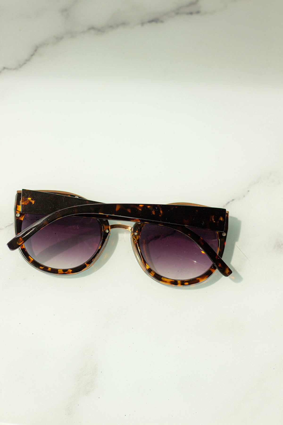 Gold Rim Cat Eye Sunglasses - Sugar + Style