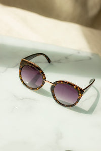 Gold Rim Cat Eye Sunglasses - Sugar + Style