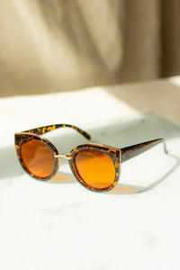 Gold Rim Cat Eye Sunglasses - Sugar + Style