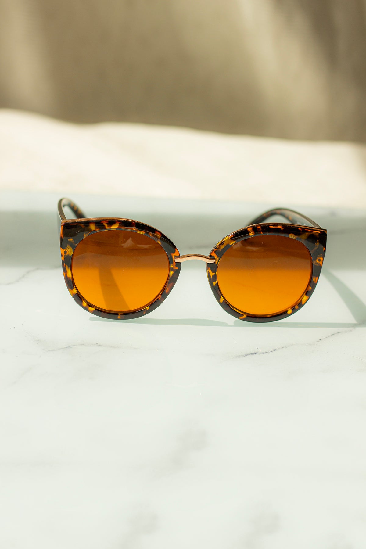 Gold Rim Cat Eye Sunglasses - Sugar + Style