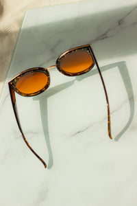 Gold Rim Cat Eye Sunglasses - Sugar + Style