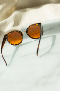 Gold Rim Cat Eye Sunglasses - Sugar + Style