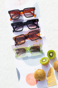 Square Narrow Block Sunglasses - Sugar + Style