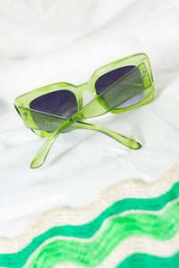Thick Frame Angled Square Sunglasses - Sugar + Style
