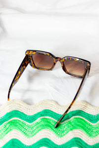 Thick Frame Angled Square Sunglasses - Sugar + Style