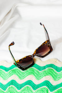 Thick Frame Angled Square Sunglasses - Sugar + Style