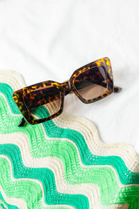 Thick Frame Angled Square Sunglasses - Sugar + Style