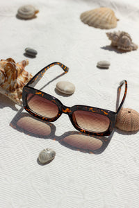 Rounded Rectangle Curved Sunglasses - Sugar + Style