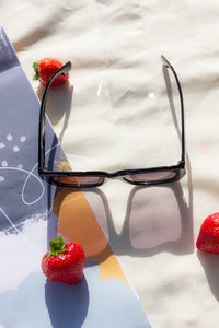 Wide Oblong Angled Sunglasses - Sugar + Style