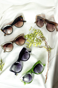 Rounded Top Cat Eye Dish Sunglasses - Sugar + Style