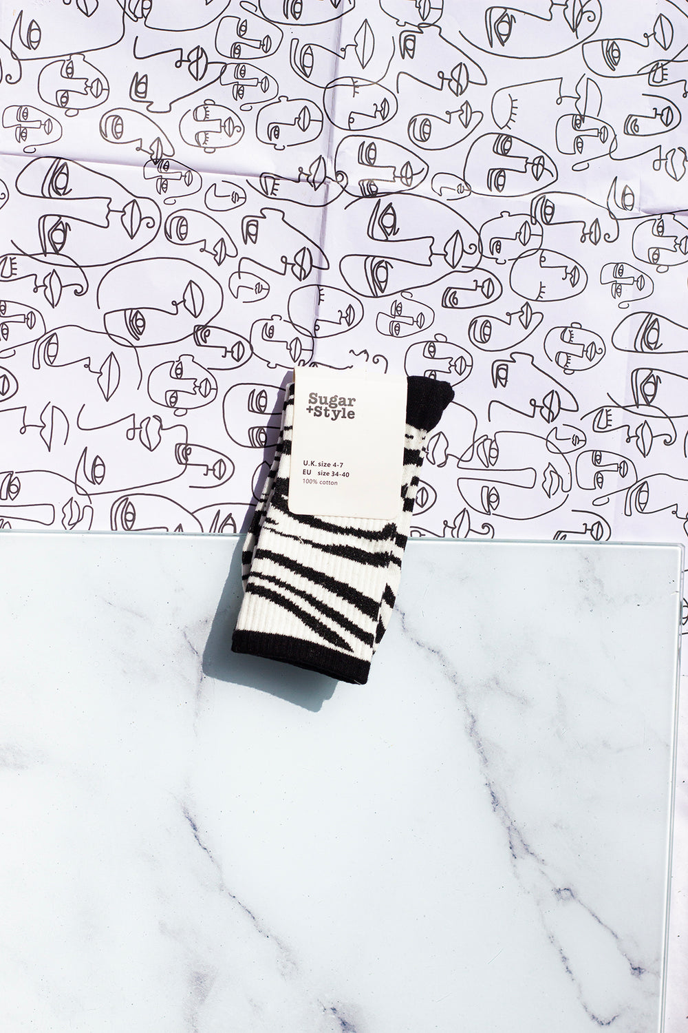 Zebra Print Socks - Sugar + Style