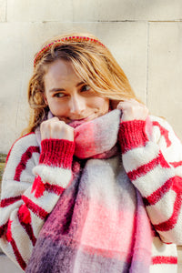 Plaid Warm Wrap Scarf - Sugar + Style