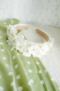 Flower Embellished Headband with Gems - Sugar + Style